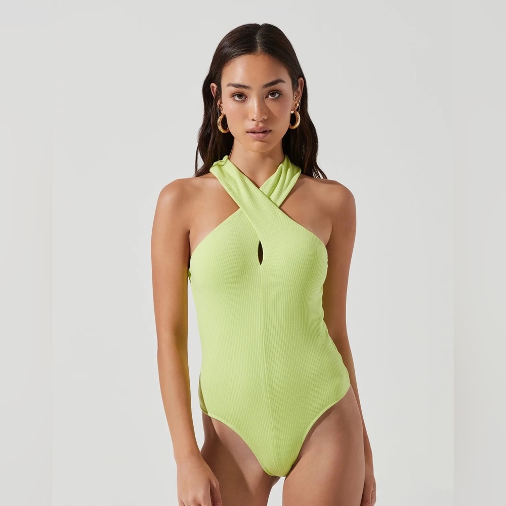 Lime green ASTR bodysuit